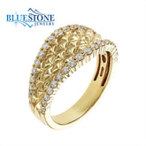 14kt Yellow Gold Diamond Ring- Size 7